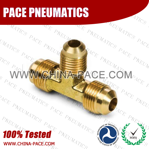 Forged Flare Tee SAE 45°Flare Fittings, Brass Pipe Fittings, Brass Air Fittings, Brass SAE 45 Degree Flare Fittings